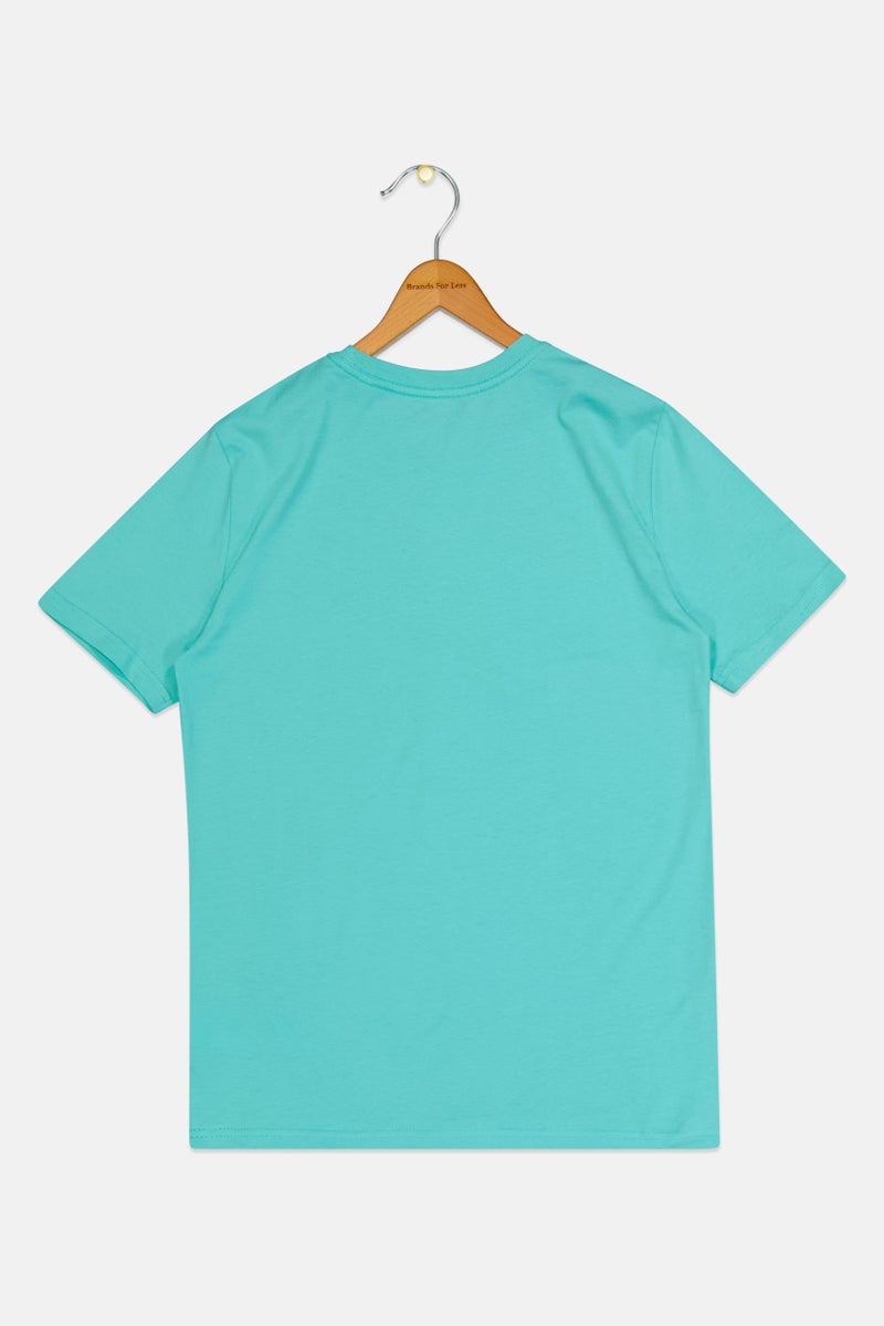 PUMA Kids Boy Sportswear Fit Short Sleeve Outdoor T-Shirt, Turquoise - Image 2